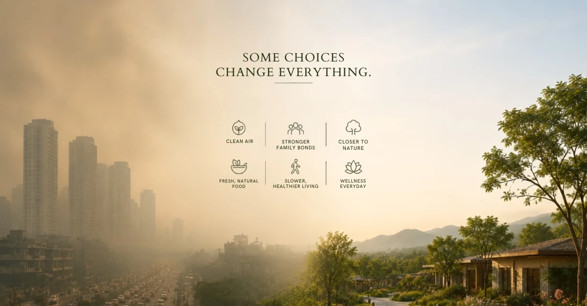 The hidden cost of breathing in Gurgaon and why more families are quietly moving their weekends 2 hours away.